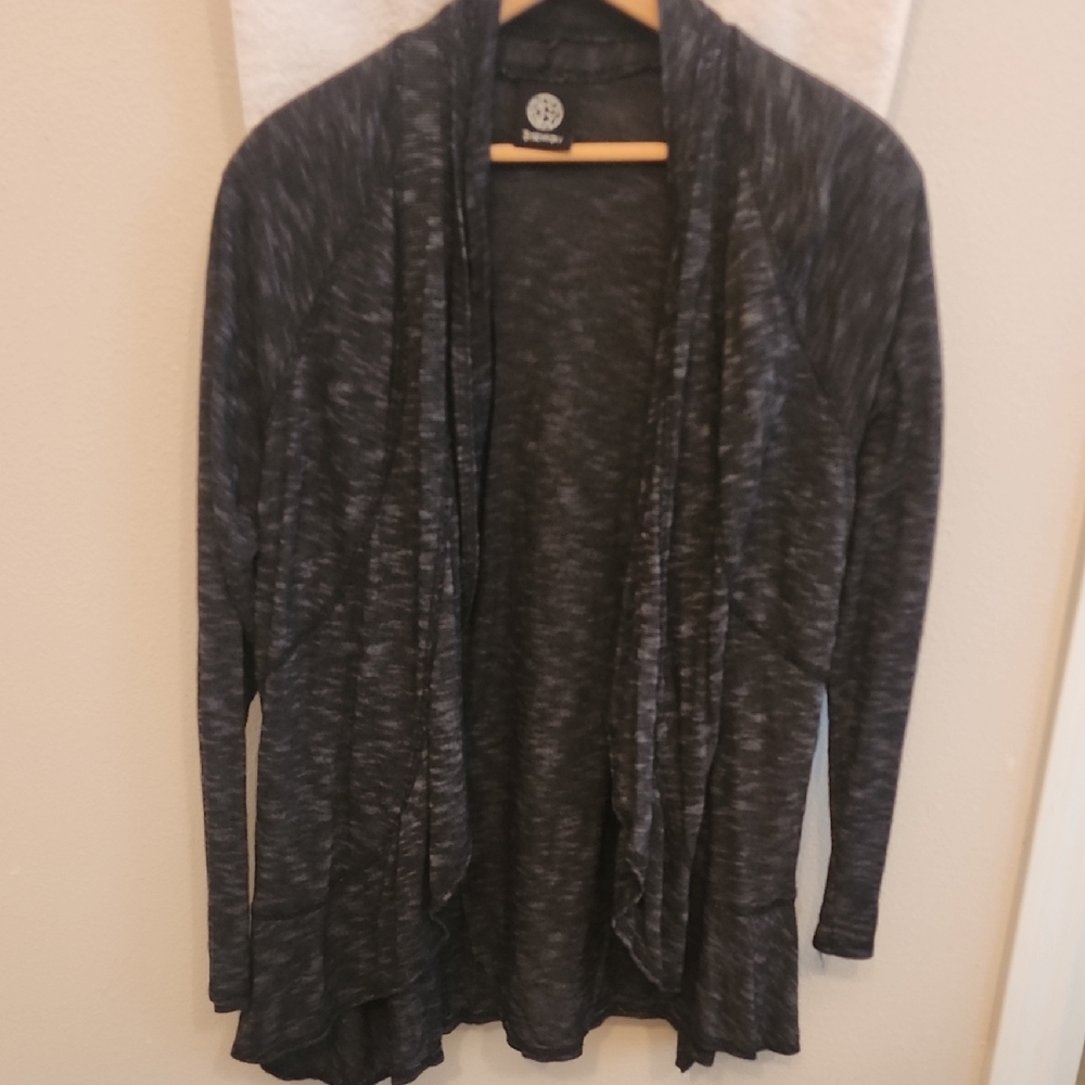 Women's Black Open Front Cardigan